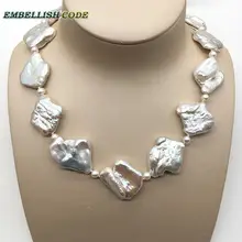 Large baroque pearls choker statement necklace irregular natural freshwater with small round pearl beads Exaggerated jewelry residence major suit high set counters million baroque full luxury retro dinner exaggerated statement necklace girlfriend gift