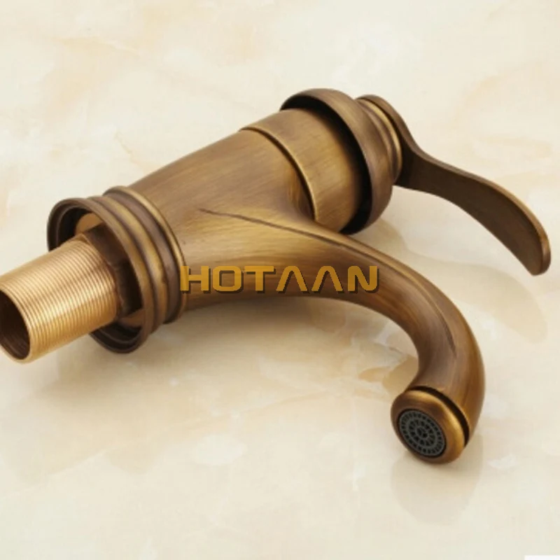 6" Antique Brass Basin Faucet Crane Sink Water Mixer Tap