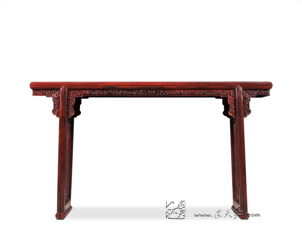 Офисная мебель тик муаровый узор стол Гостиная длинная консоль стол Бирма Redwood Китайский классический роскошный письменный стол Китай