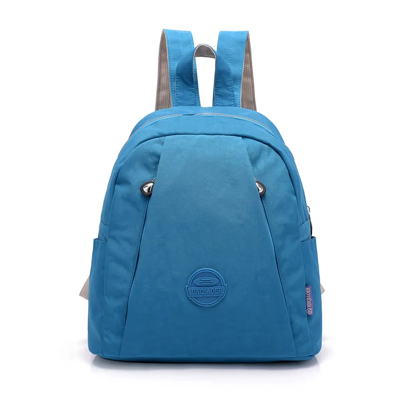 Модный женский нейлоновый рюкзак высокого качества, Молодежный Snapsack для девочек-подростков, женская школьная сумка через плечо, рюкзак mochila - Цвет: lake blue