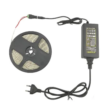 

5 Meter 5630 SMD 60 LED / m LED Light Strip Lamp DC 12V Waterproof IP65 IP20 Tape Kit 6A AC DC Adaptor AC110V 220V to DC12V CE
