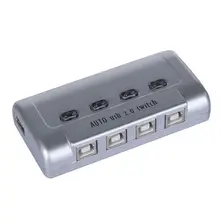 4 Port Auto USB 2 0 Selector Switch Printer Flash Driver Mouse Sharing Switcher Hotkey Software