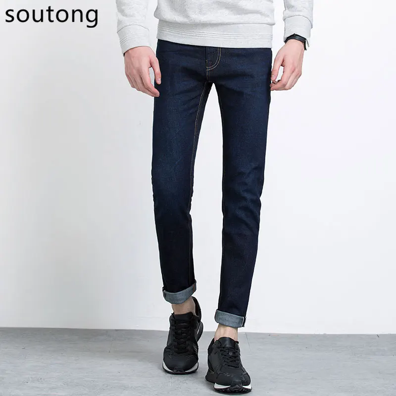 

Soutong Jeans Fashion Jeans Men Regular Straight Pants Leisure Skinny Jeans Men Size 28-34 728721