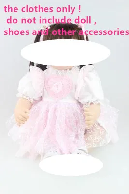 Комплекты одежды для 55 см 22 ''силиконовые reborn baby dolls Одежда для девочек виниловые Младенцы самодельные аксессуары для кукол платье детский день - Цвет: without doll etc.