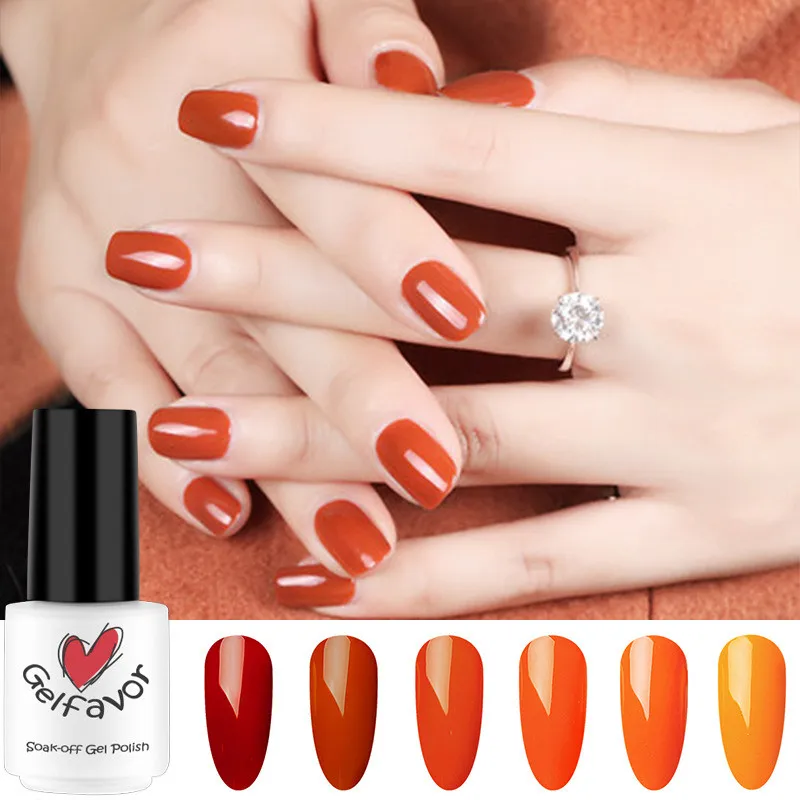 

1pc Classic Retro Pumpkin Series 7ml UV LED Soak-Off Nail Gel Polish Gel Nail Polish Nail Art Nail Gel Polish 6 Colors TSLM2