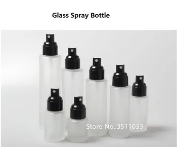 

10PCS Glass Empty Cosmetic Spray Bottle Frosting Clear Perfume Bottle Black Sprayer Liquid Bottle 20ml 30ml 60ml 100ml 120ml