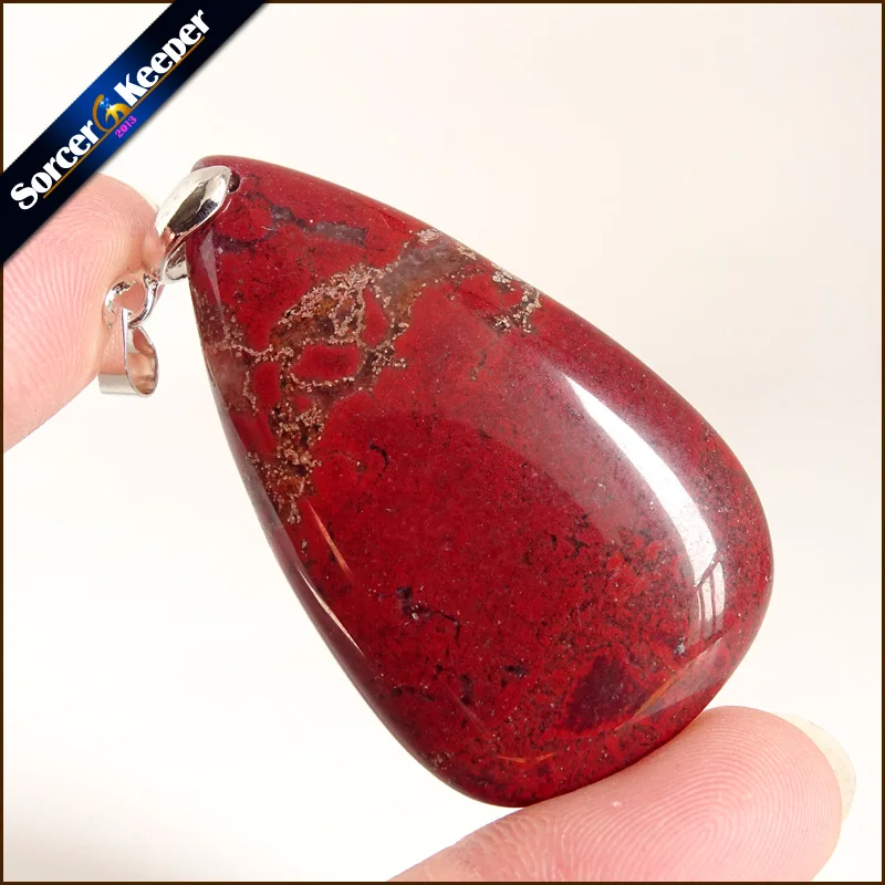Natural Stone Red River Stone Bijoux Vintage Diy Beads Pendant Costume Jewellery Women Men's Charm Necklace with Gift Box YS427