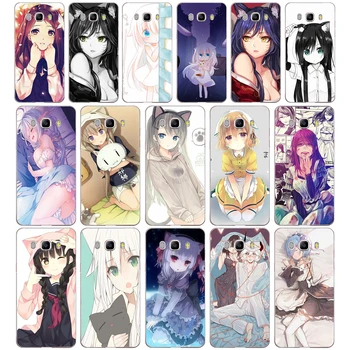 

06 ZX Anime Neko Cat GirlKawaii TPU Soft Silicone Case For Samsung Galaxy j3 J5 J7 2016 2017 Phone Cover Capa Capinha