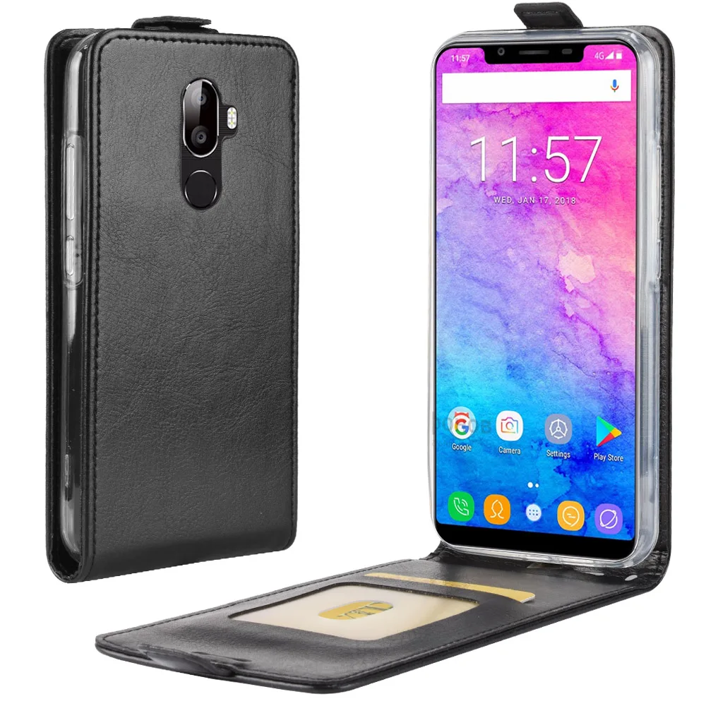 Luxury Vertical PU Leather Flip Wallet Case Cover For Oukitel U18 UP DOWN Cell Phone housing Bag