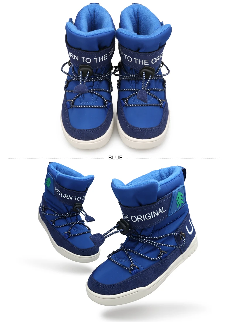 Winter Snow Boots Kids 2020 UOVO New Arrival Fashion Children Warm Boots Boys and Girls Shoes With Plush Lining #29-37