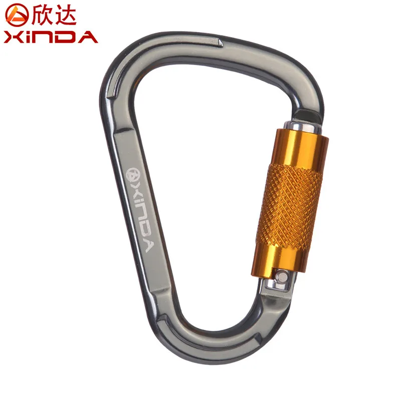

XINDA Top Quality Professioanl 25KN Pear-Shape Rock Climbing Mountaineering Safety Master Lock Screw Gates Buckle Lock Carabiner