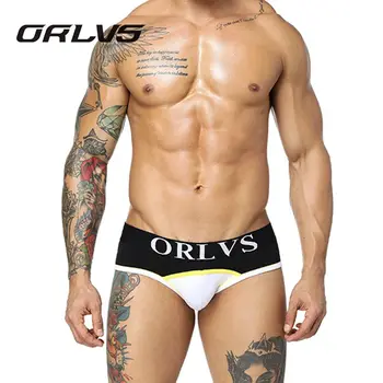 

ORLVS Brand Men Underwear Shorts Cotton Men Boxers Sexy Gay Men boxers Panties 4 Colors Underpants Men Pouch