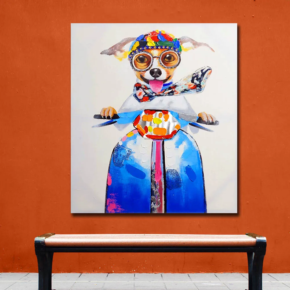 0 dog biker 70X80cm 4