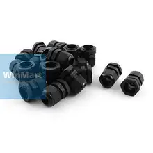 20 шт M22 22 мм нить Водонепроницаемый разъем ввод Черный за 10-14 мм кабель