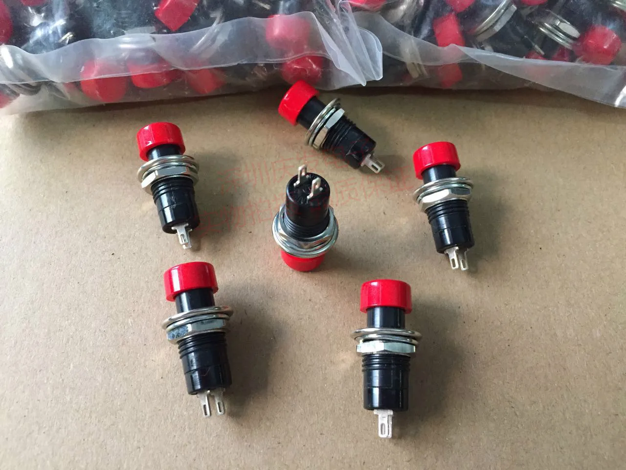 

[VK] Taiwan SWITRONIC button switch with lock button hole 11mm power switch 2 feet 2 pin 2 foot