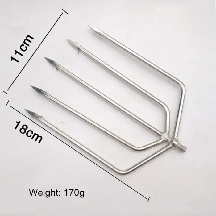 Прочная нержавеющая сталь рыболовное копье 3-7 зубчатая подводная головка вилка гарпун наконечник с шипами Дайвинг копье ружье голова рыболовные инструменты
