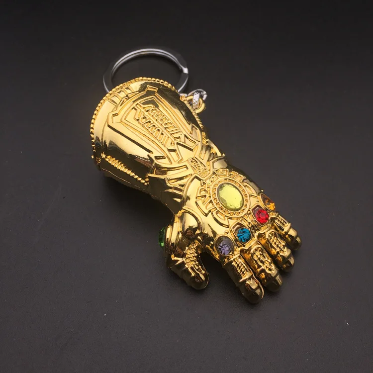 Hot New Avengers Infinity War Thanos Infinity Gauntlet Gloves Cosplay Costumes Armor Model Keychain Accessories