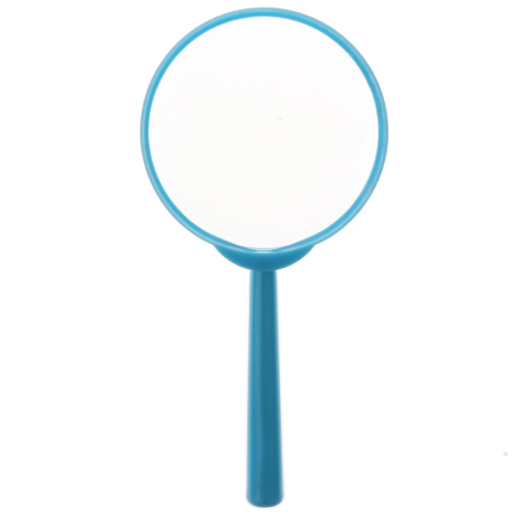 Kids Children Plastic Handheld Magnifier Magnifying Glass Diameter 60mm Magnifying 3X Science Exploration Toy - Pink