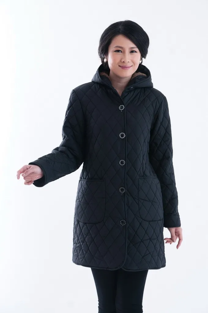 Новые зимние женские пальто с капюшоном, хлопковая верхняя одежда, пальто с подкладкой для пожилых мам 6XL, толстые куртки, длинные 611