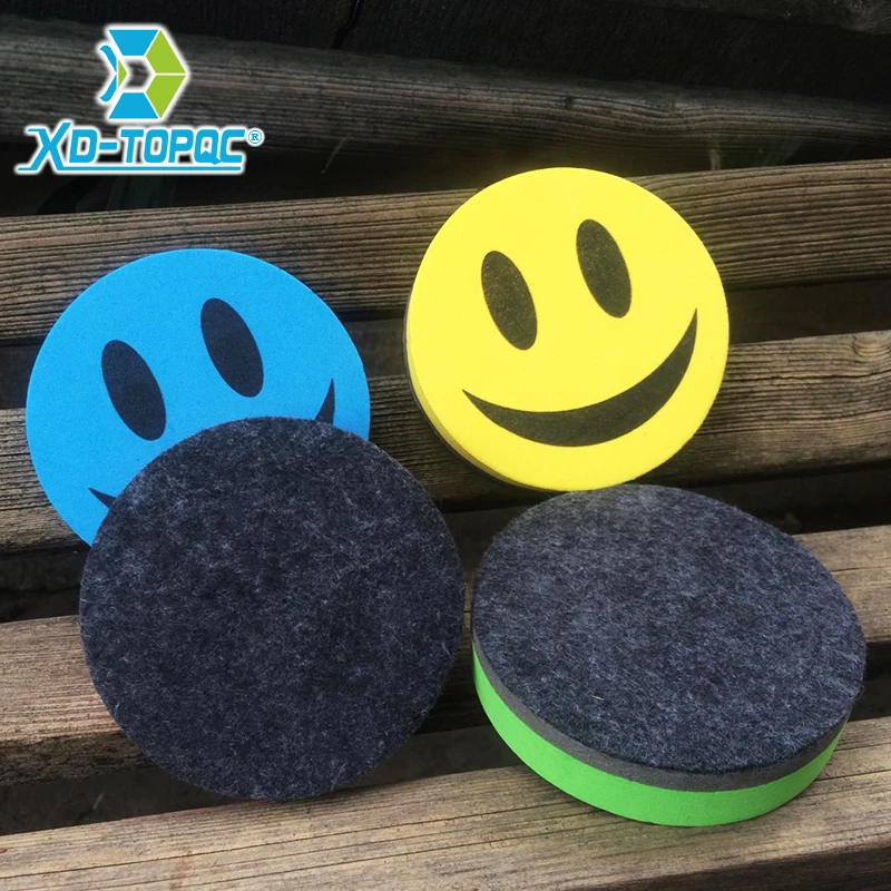 Sorriso Face Whiteboard Eraser, Placa Magnética Erasers, Apagar Seco, Blackboard Markers, Cleaner, Frete Grátis, 4 Cores