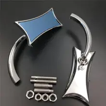 For Motorcycle Suzuki Honda Kawasaki Victory Harley Davidson 4-Point Micro CHROME Mirrors