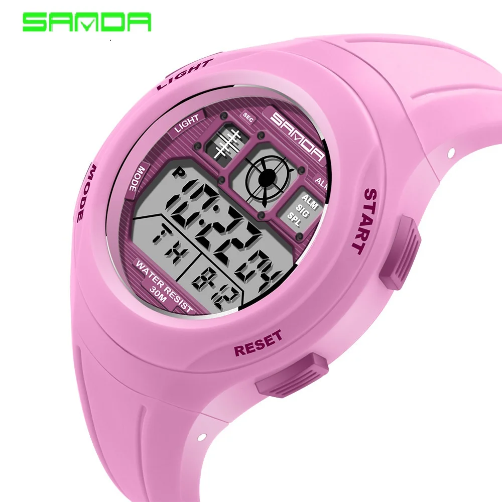 Comprar Reloj deportivo para niños marca SANDA, reloj de natación, reloj digital informal con dibujos animados, reloj multifunción LED para niños y niñas