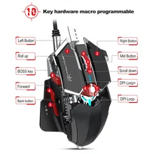 Wired Computer Gaming Mouse Silent Glowing 4000DPI USB Mouse for Computer Laptop JLRL88