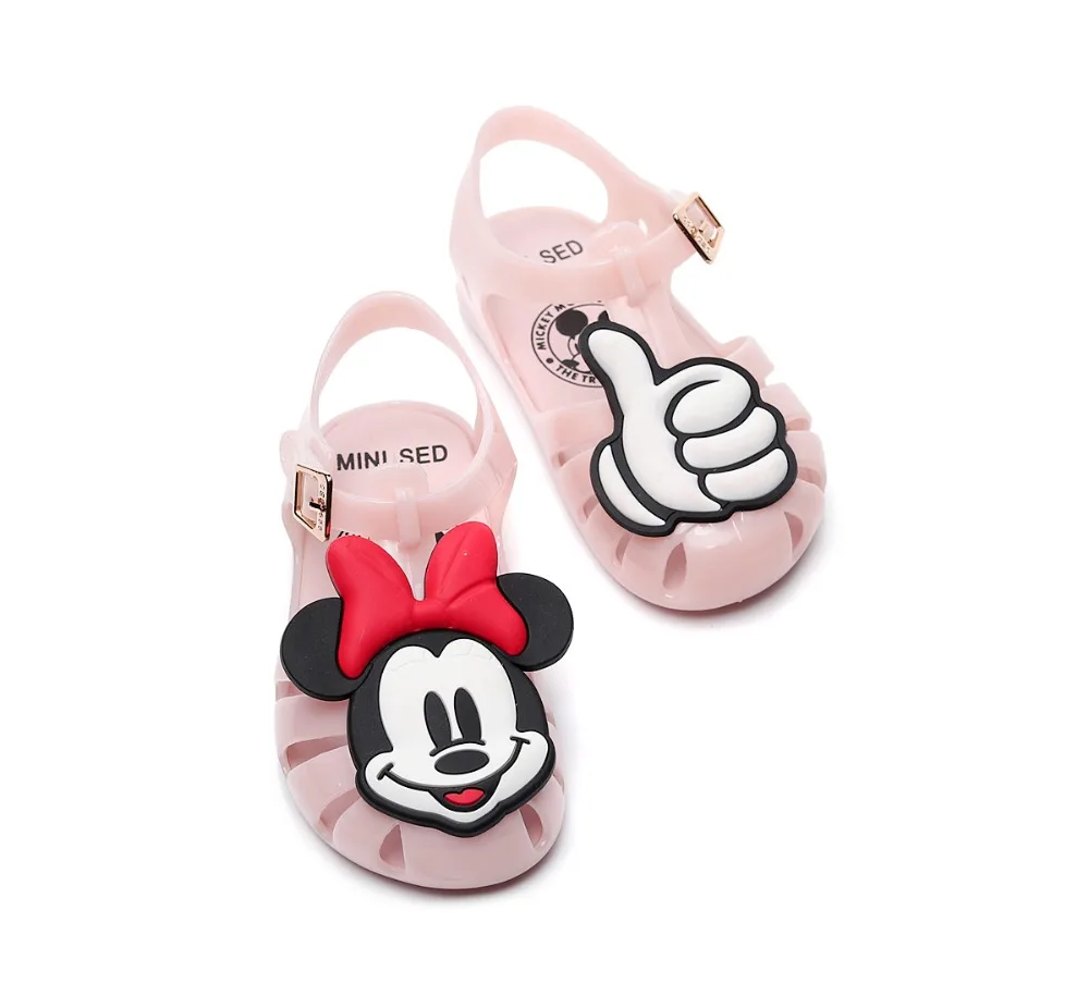 Мини Melissa Mickey Minnie римские прозрачные сандалии для девочек милые детские детская