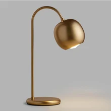 T Творческий Золото простые теплые огни Настольные лампы Ретро творческий американский Стиль Освещение для Спальня фойе отеля с светодиодный лампы