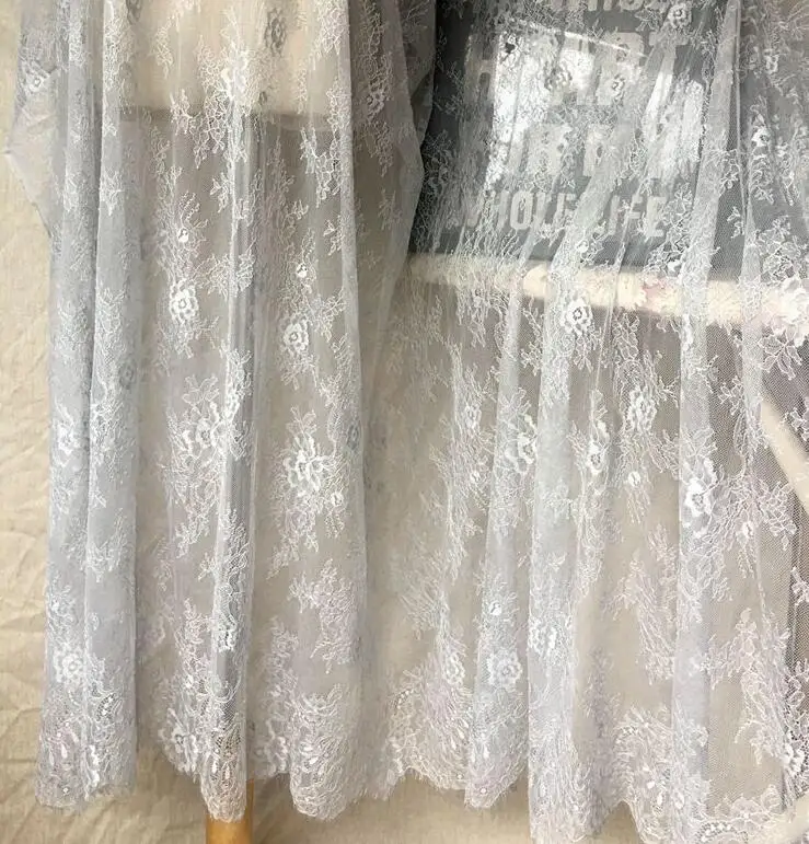 3 м/шт., изысканная французская кружевная ткань для ресниц, белая ручная работа, декоративная занавеска, ширина 150 см, аксессуары для одежды RS122