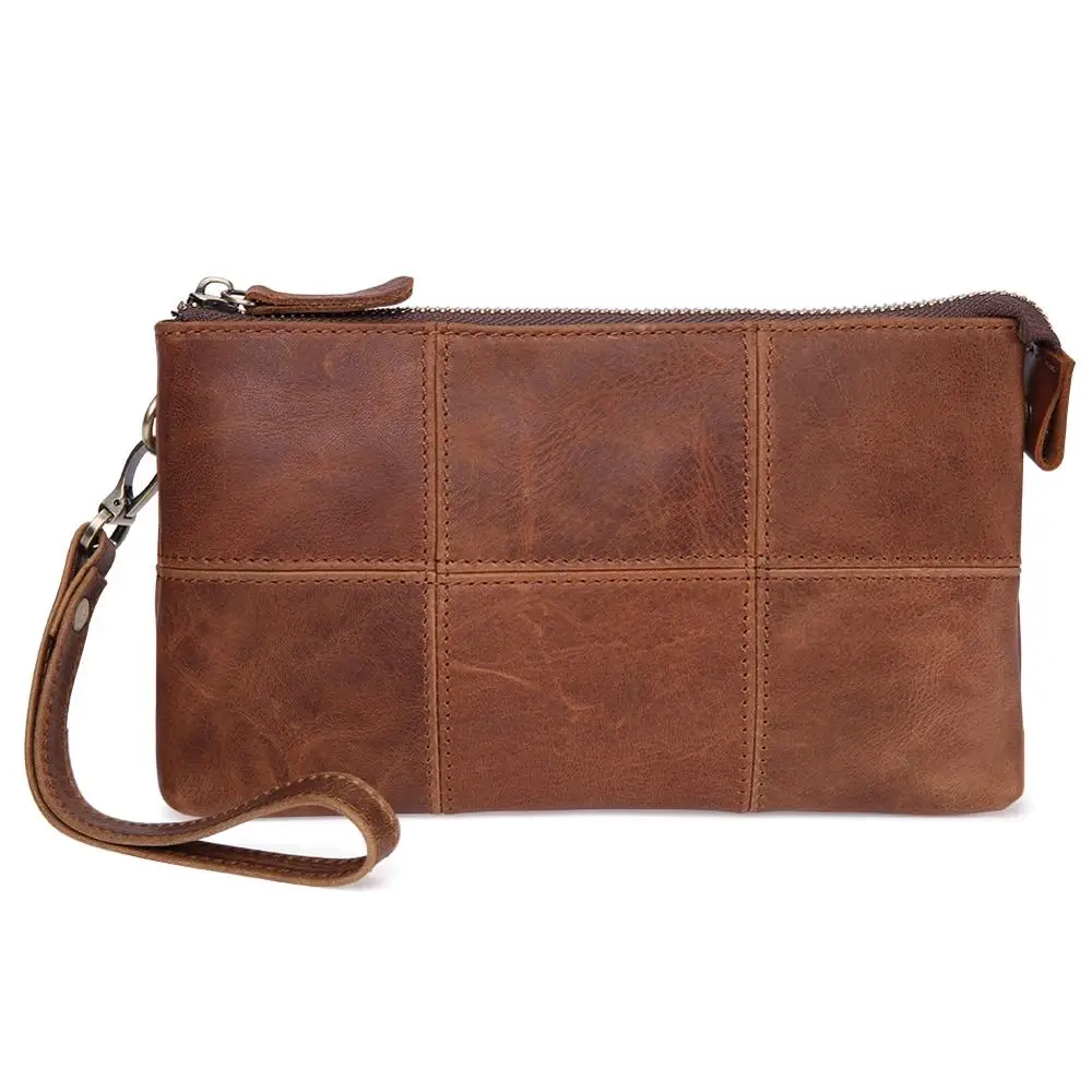 

2019 Wallet Male Crazy Cow Genuine Leather Men's Wallets for Credit Card Holder Clutch Male bags Coin Purse Men Genuine leather