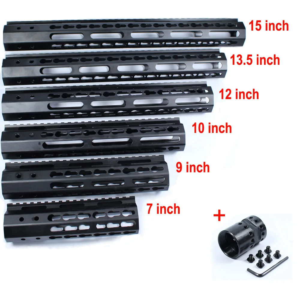 

Hunting Tactical AR-15 M4 Rail 7" 9" 10" 12" 13.5" 15" Free Float KeyMod Handguard Picatinny Rail Mounting Rifle Accessories