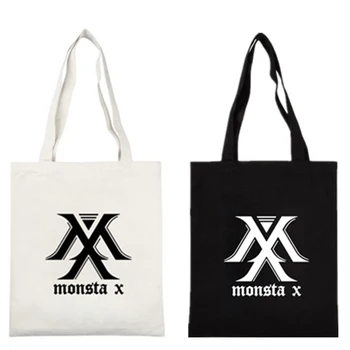 

KPOP MONSTA X Concert Shoulder Bag With The Same Canvas Men And Women Messenger Bag Dropshipping
