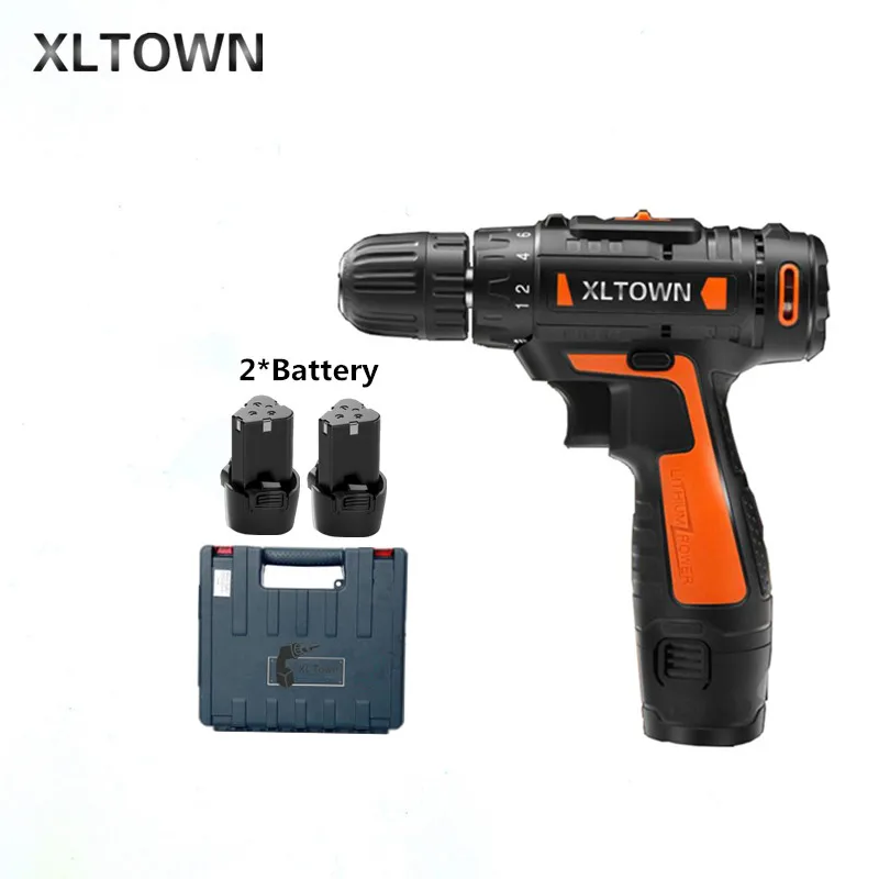 

Xltown12v Cordless Mini Electric Drill with 2 battery Multi-energy lithium battery Two-speed electric screwdriver power tools