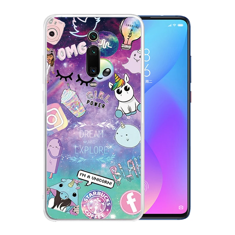 Soft Silicone Clear TPU Case for Xiaomi Redmi Note 8 Pro 7 6 K20 K30 5G 8A 7A Durable Draiwng Painted Cover |