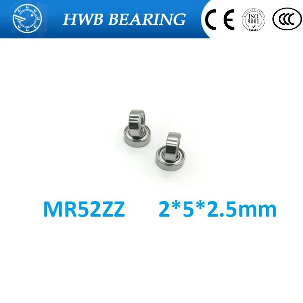 

10pcs High quality Low-speed bearings MR52 ZZ MR52ZZ MR52Z L-520ZZW52 2 x5x2. 5 mm ABEC-5