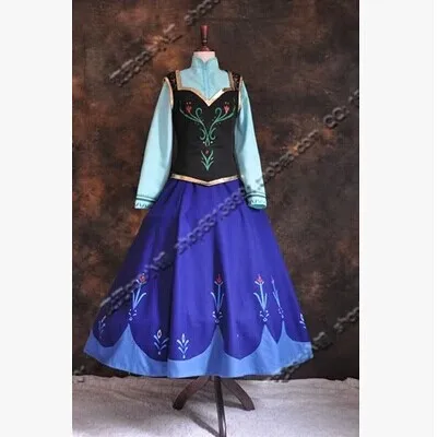 Disfraces, костюмы на Хэллоуин для женщин, взрослый костюм принцессы Анны для девочек, платье Анны, Снежная королева, косплей на заказ