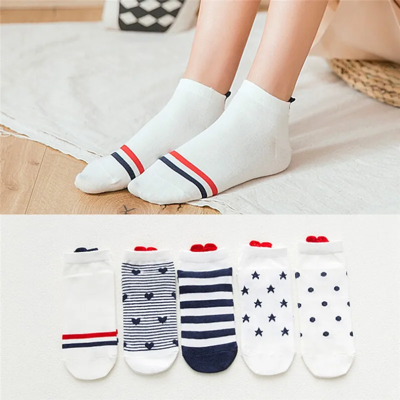 

JAYCOSIN Summer Women Men Socks Casual Work Heart-shaped Cotton Love Fashion Sock Comfortable Simple Socks 3