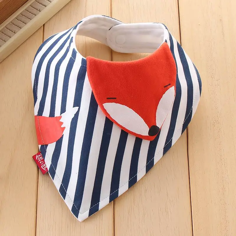 

Striped Animal Baby Bibs Cotton Boys Girls Scarf Bib Cute Newborn Baby Mouth Towel Cartoon 4Colors Headband Bibs & Burp Cloths