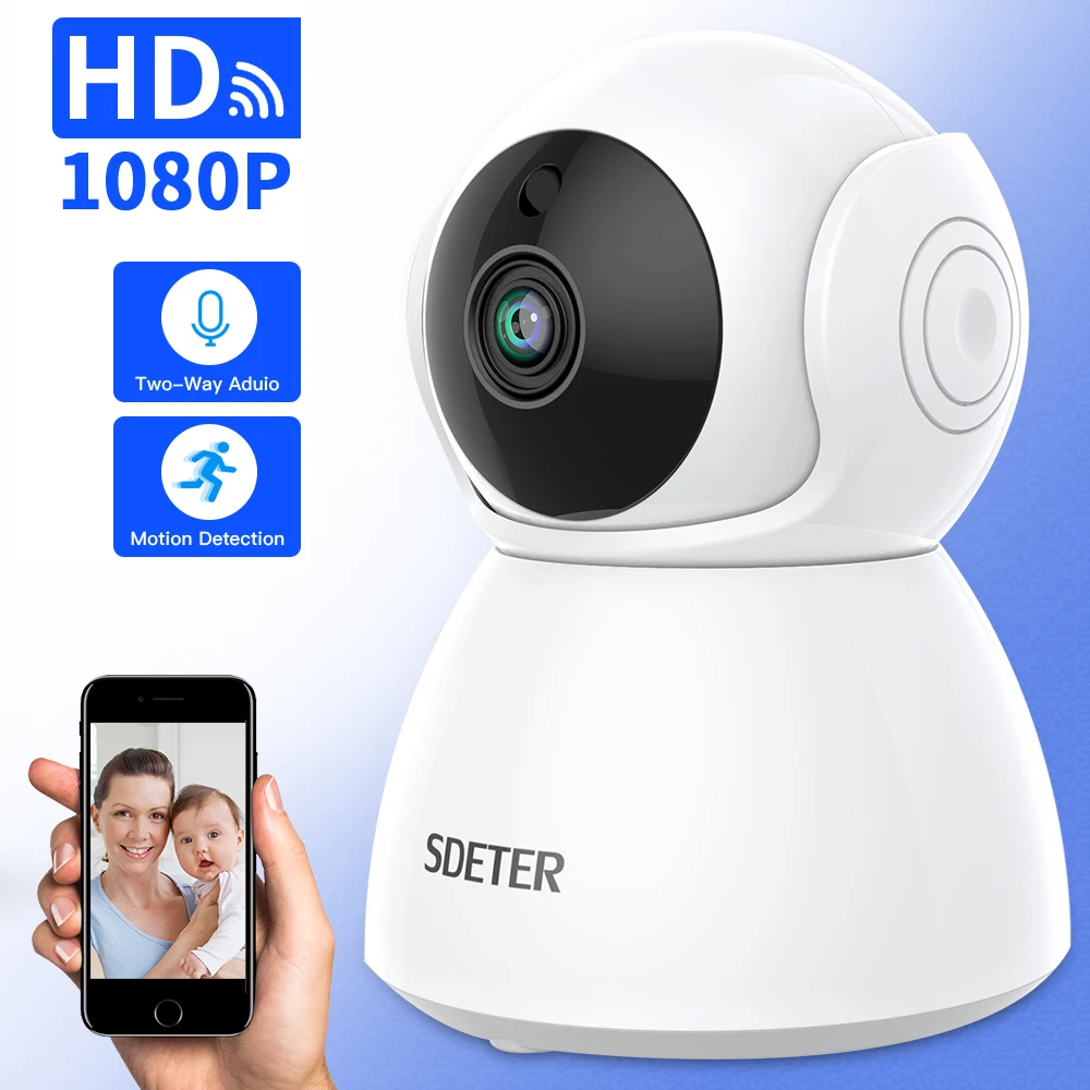  SDETER 1080P IP Camera Wireless CCTV Surveillance Home Security Wifi Camera 2 Way Audio Night Visio - 32886214240
