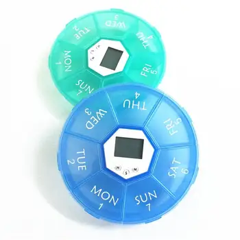 

7 Day Time Remind Medicine Pill Box Tablet Storage Dispenser Voice Remind With Night-Light Drug Pill Case Container