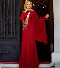 Lange Elegante 2016 Muslimischen Abendkleider Mit Langen Ärmeln Formale Kleider Für Hochzeit Kommunion Plus Größe