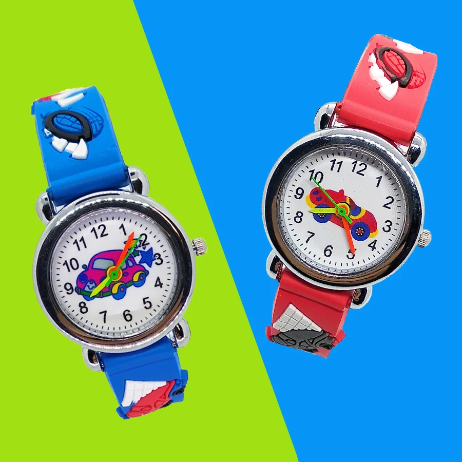 

Good quality Cartoon car children watch sports kids watches for girls boys christmas gift students clock child quartz wristwatch