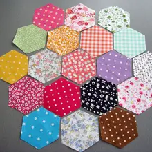 100 шт, ткань, ручная работа, сделай сам, Лоскутная Ткань, красивая, Neadend, хлопковая ткань, шестиугольная, боковая, 3,8 см