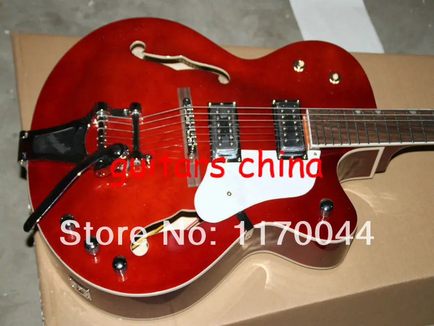 China Guitar red jazz Hollow body electric guitar best Musical Instruments | Спорт и развлечения