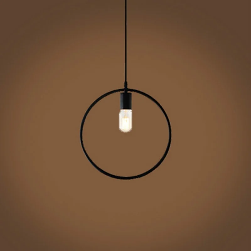 Fashion Nordic Style Simplicity Geometric Iron Light Lamp Shade Chandelier Mental Lampshade Home Decor - Цвет корпуса: Коричневый