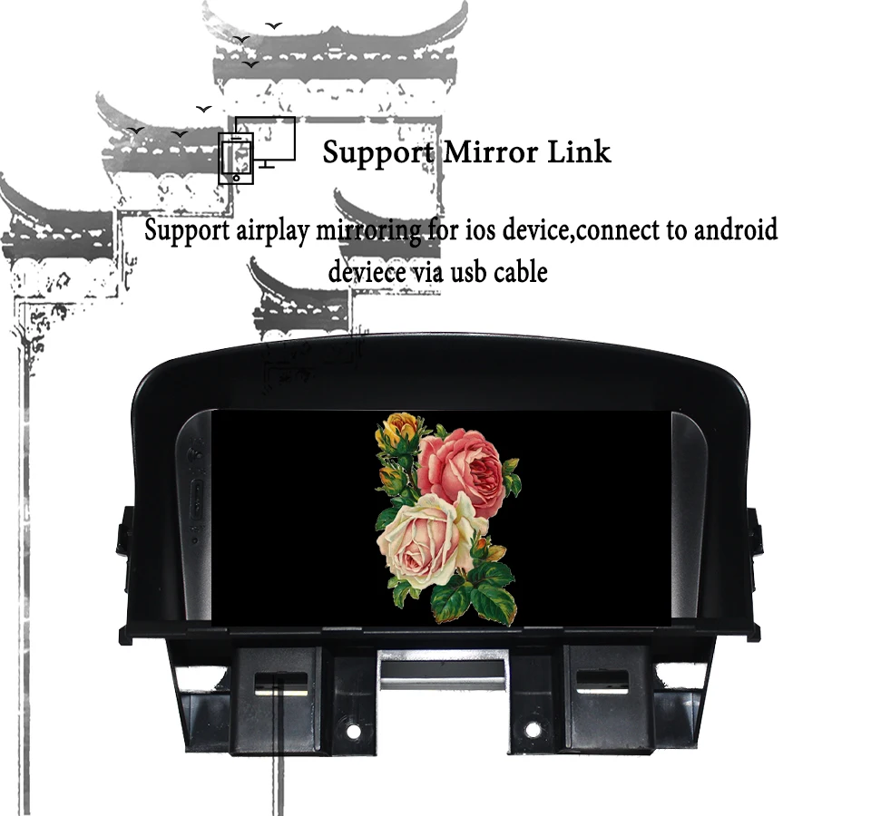 Excellent 7inch 2din Android 9.0 Car Stereo Navigation GPS DVD Player For Chevrolet Cruze 2008 2009 2010 2011 2012 Bluetooth head unit Map 1