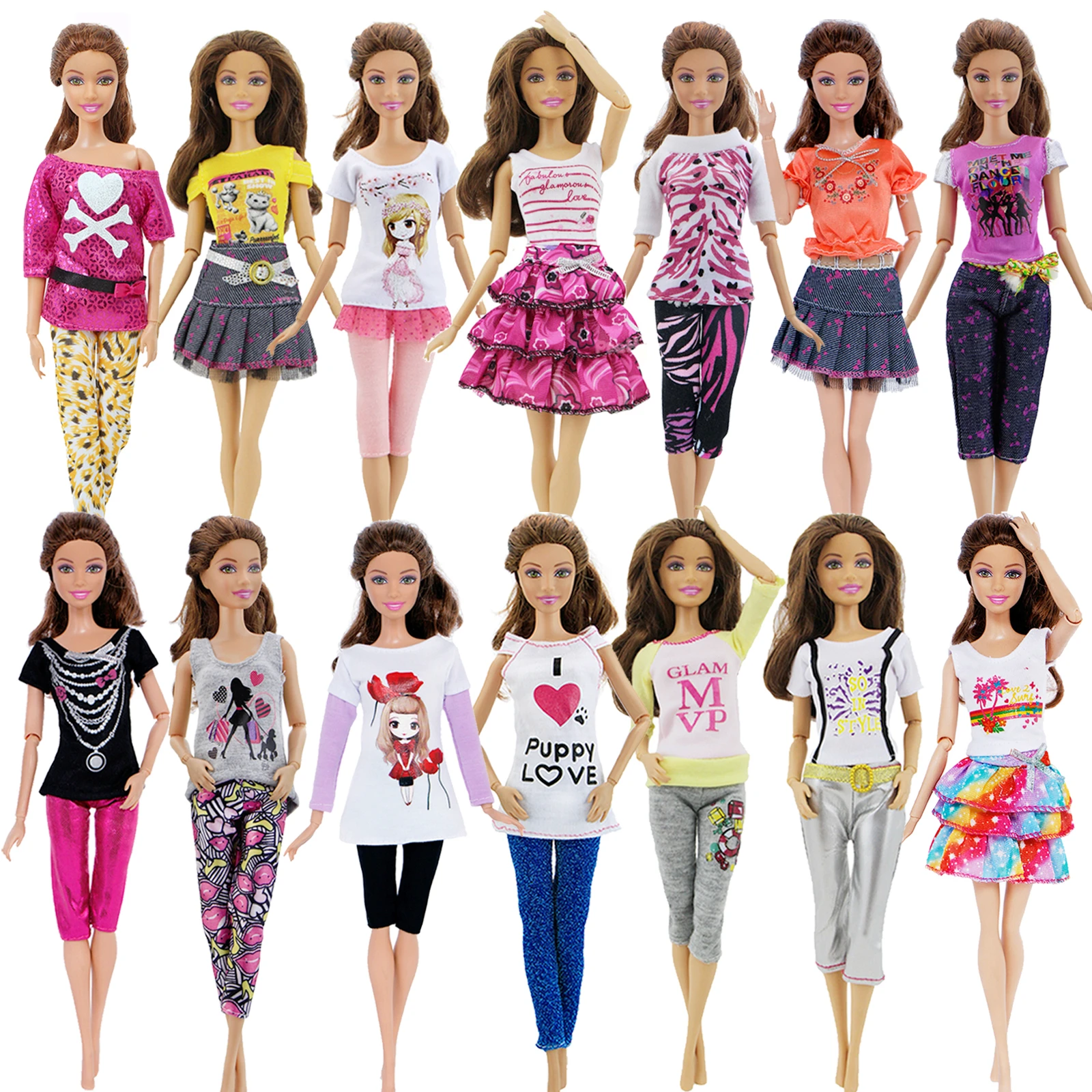 1x Fashion Mix Style Cute Doll Clothes Dress Daily Casual Skirt Shirt  Blouse Pants Clothes for Barbie Doll Accessories Girl Toys|Dolls  Accessories| - AliExpress