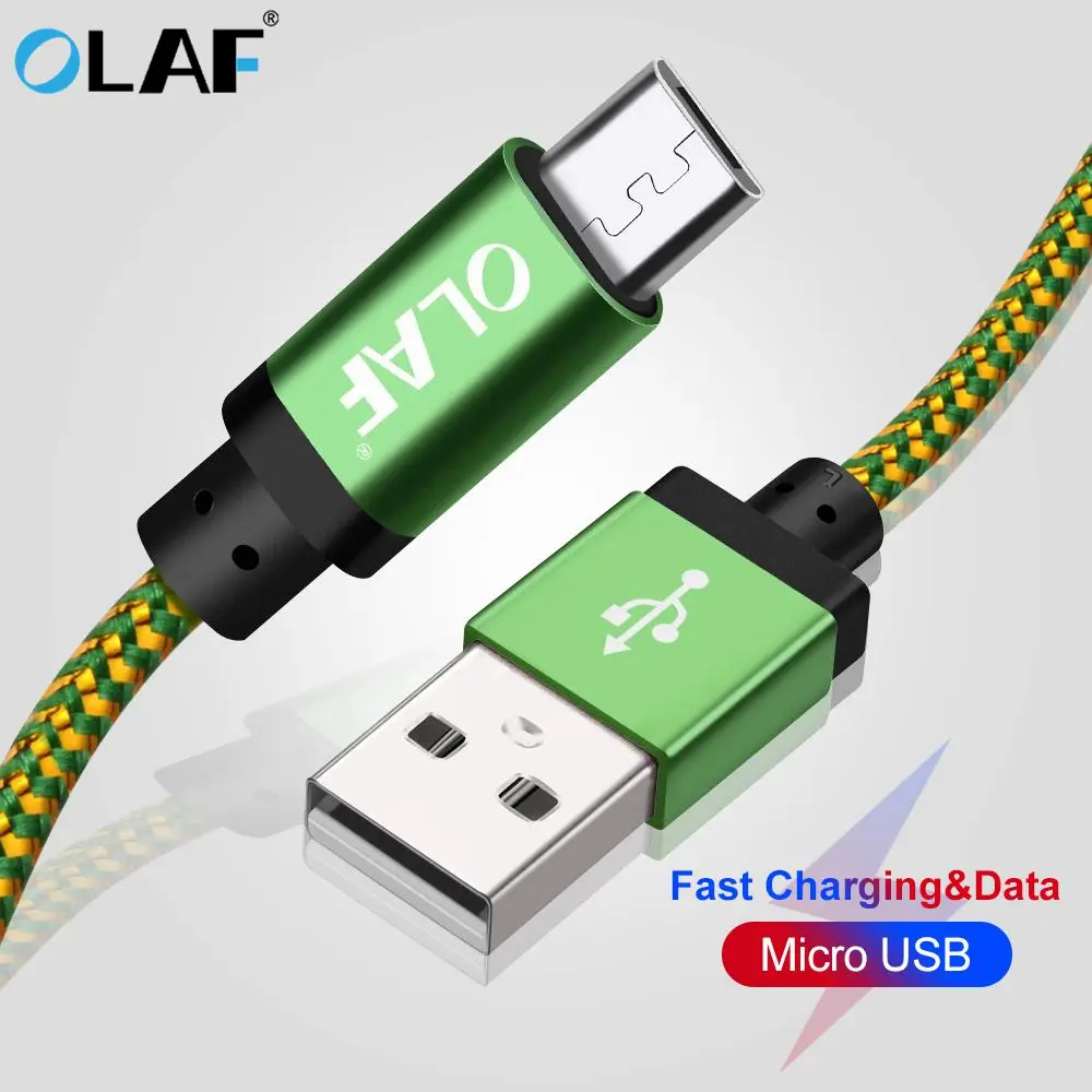 Кабель Micro USB Olaf 25 см 1 м 2 3 5 В/2 а Зарядка для Samsung Huawei Xiaomi Быстрая зарядка кабель