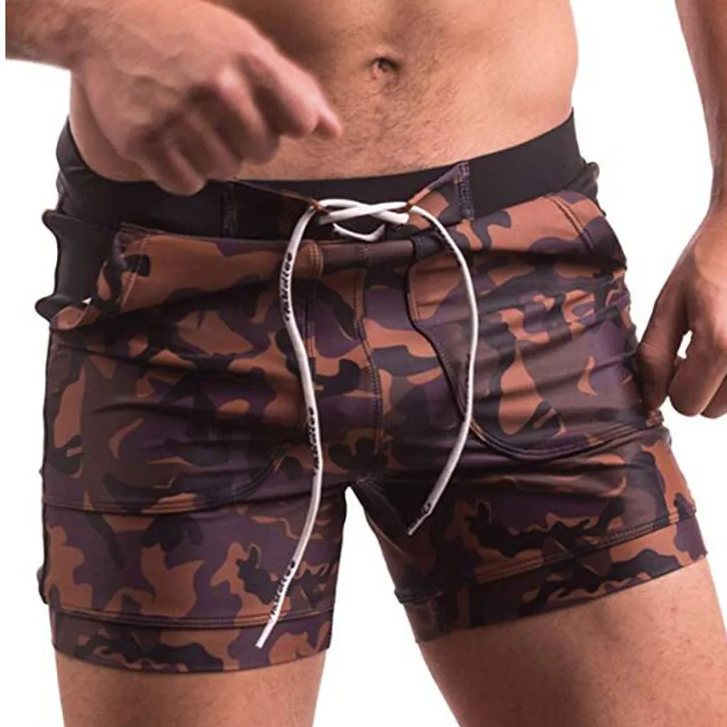 

men swim trunks 2019 mens swim trunks Camouflage printed swimsuit Man swimwear Boxer Shorts Swimming Surf Banadores mayo sungas